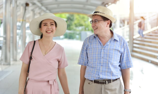 woman and man up close to each other